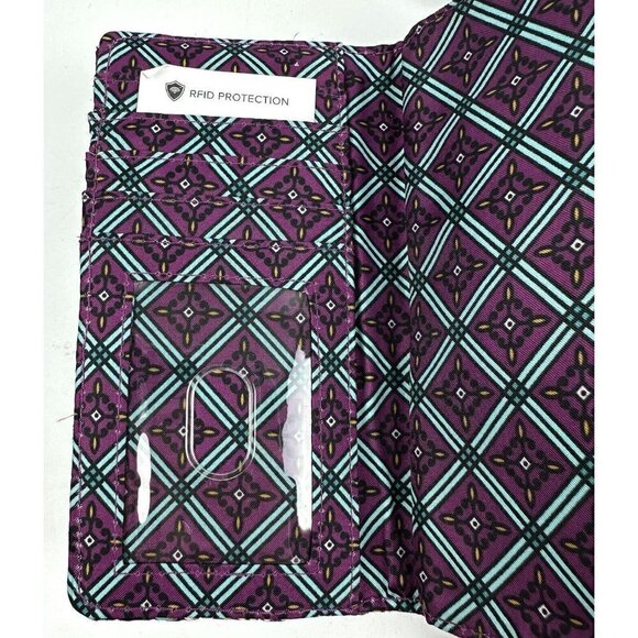 Vera Bradley Iconic Wallet Wristlet Combo Vines Floral Quilted Clutch New - Picture 4 of 10